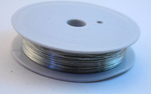 "Gamma" Проволока для бисера металл DGB- 025 d 0. 25 мм 50 м №02 под серебро