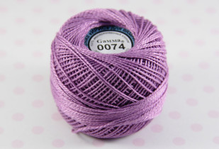 Пряжа Ирис 100% хлопок 10г 82м №0074 сиреневый